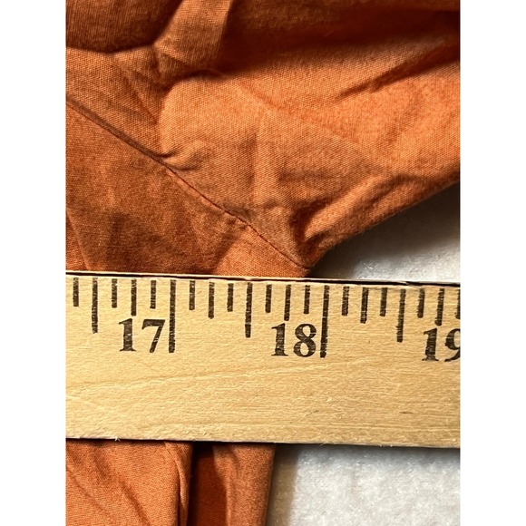 MNG Orange Cotton Square Neck Puff Sleeve Tiered Mini‎ Dress Size 4 - Picture 6 of 12